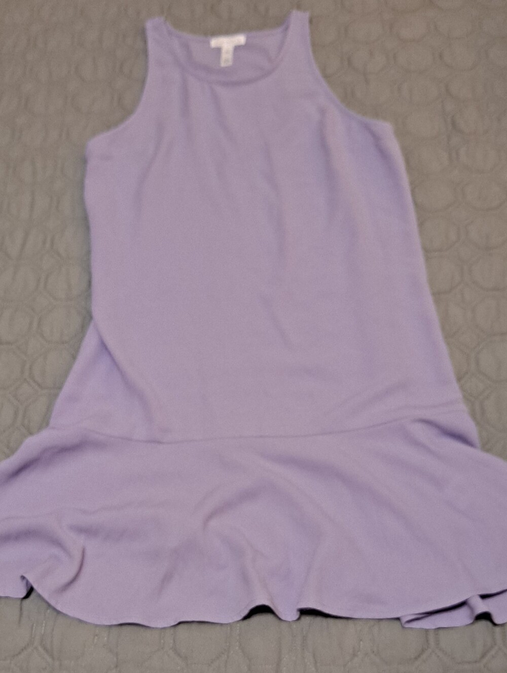 Leith Lavender Sleeveless Ruffle-Hem Dress Sz XXS